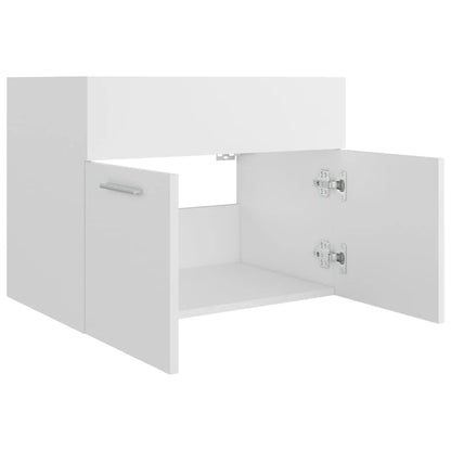 Meuble salle de bain blanc mural et moderne 60x38.5x46 cm - vente privée 14:35085060 x 38.5 x 46 cm;200007763:201336343