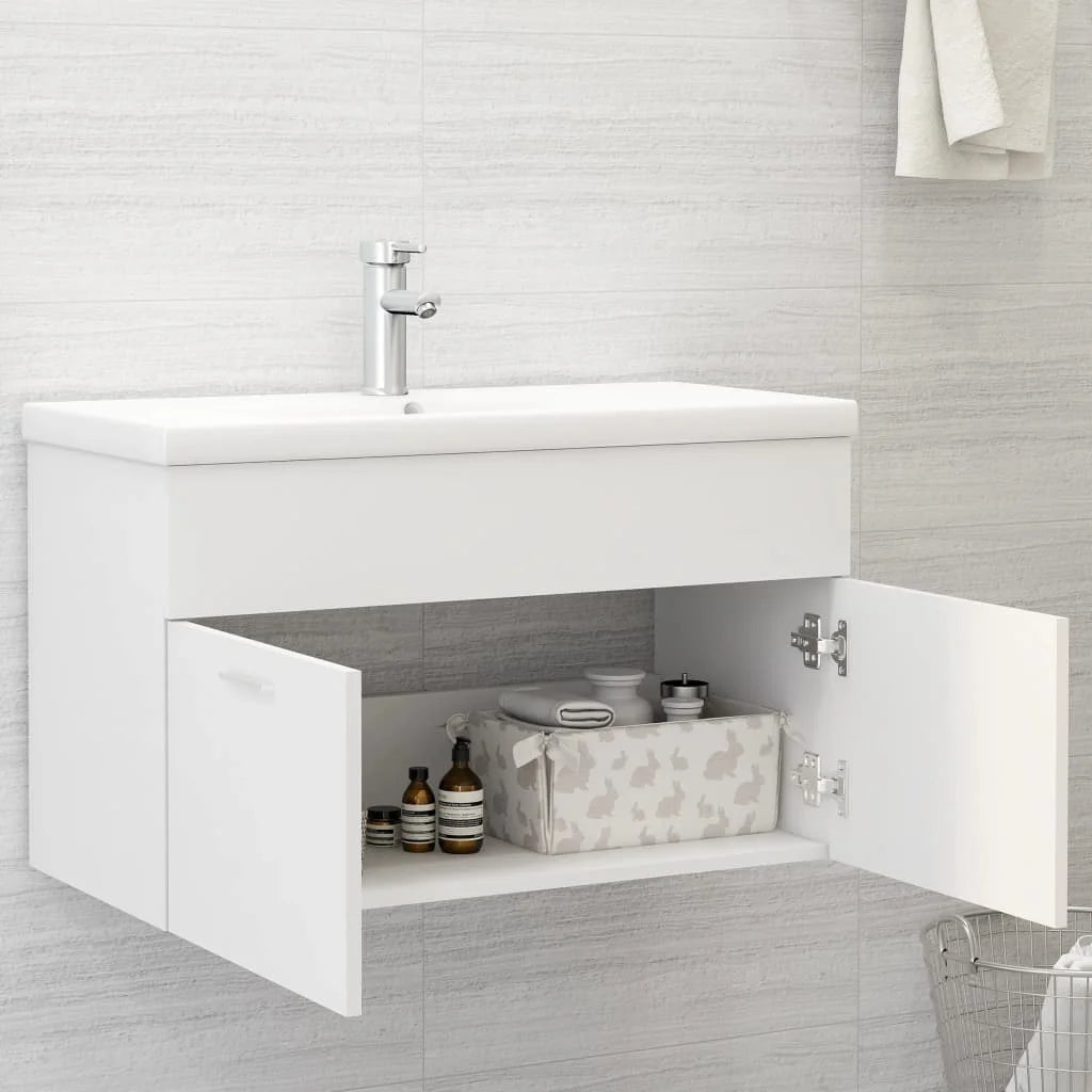 Meuble salle de bain blanc mural et moderne 60x38.5x46 cm - vente privée 14:35085060 x 38.5 x 46 cm;200007763:201336343