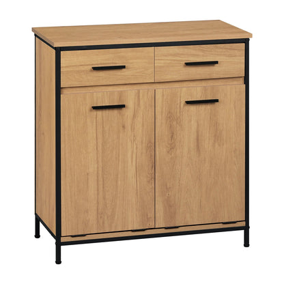 Meuble salle de bain bois foncé avec panier vêtements - vente privée 14:366light oak;200007763:201336101