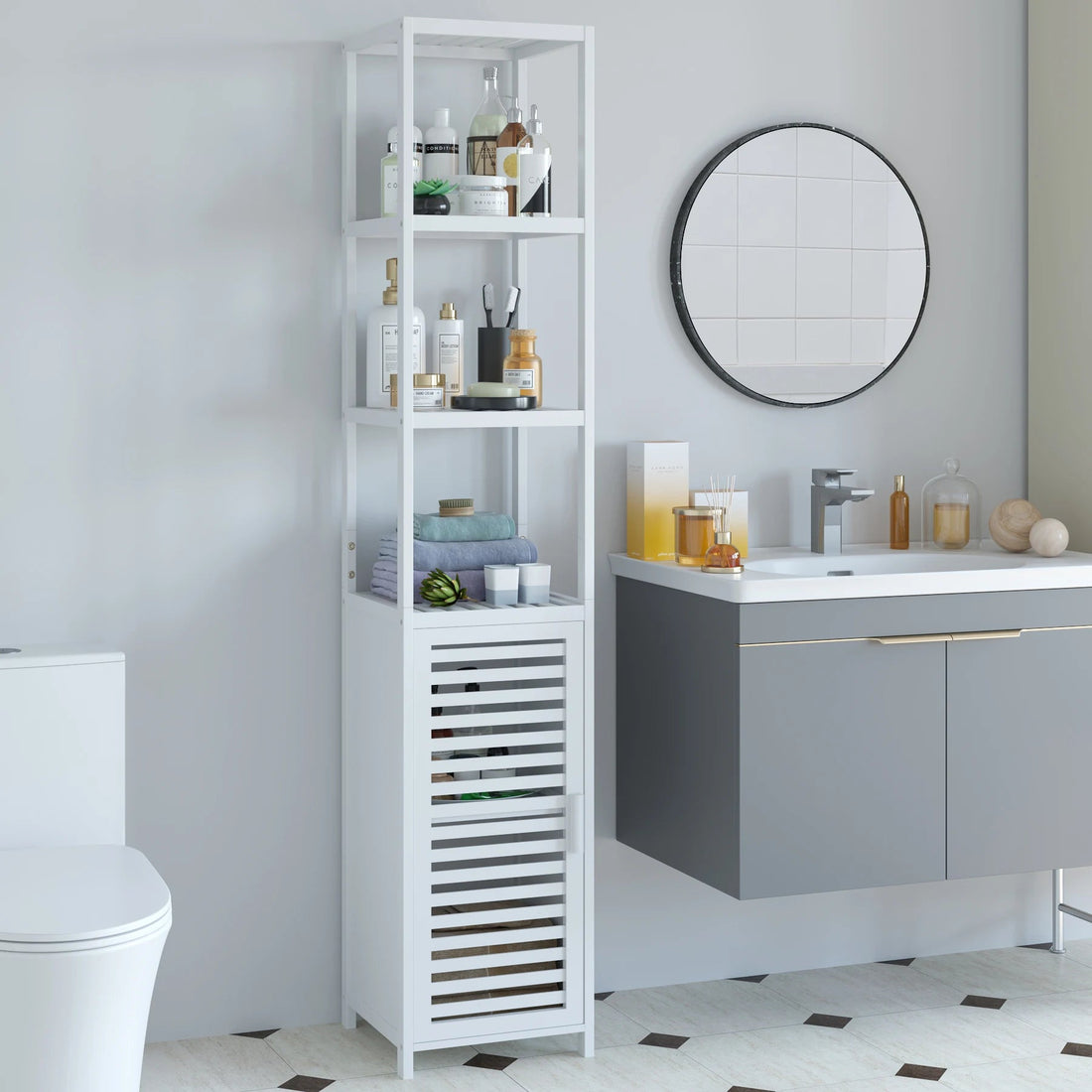 Meuble salle de bain colonne bois 169cm - vente privée 14:933Natural;200007763:201336101