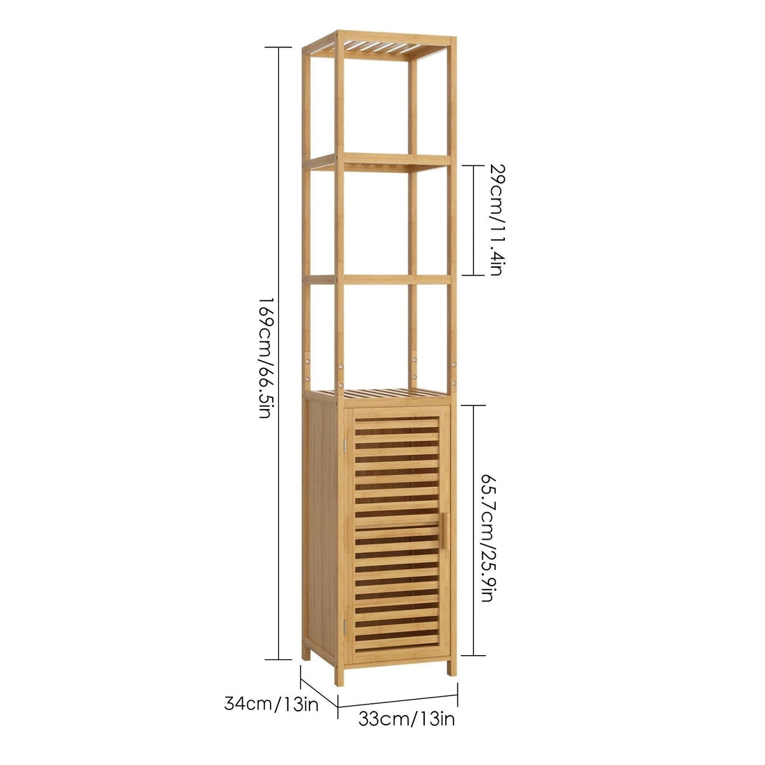 Meuble salle de bain colonne bois 169cm - vente privée 14:933Natural;200007763:201336101