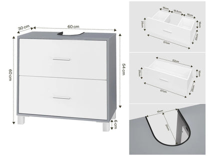 Meuble salle de bain design luxe simple 60x30x60cm - vente privée 14:29White;200007763:201336101