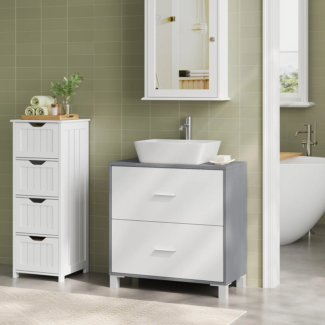 Meuble salle de bain design luxe simple 60x30x60cm - vente privée 14:29White;200007763:201336101