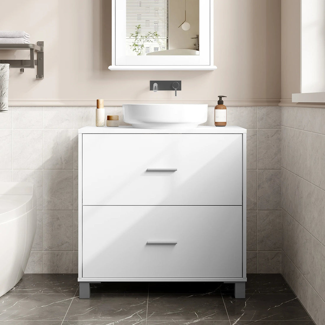 Meuble salle de bain design luxe simple 60x30x60cm - vente privée 14:29White;200007763:201336101