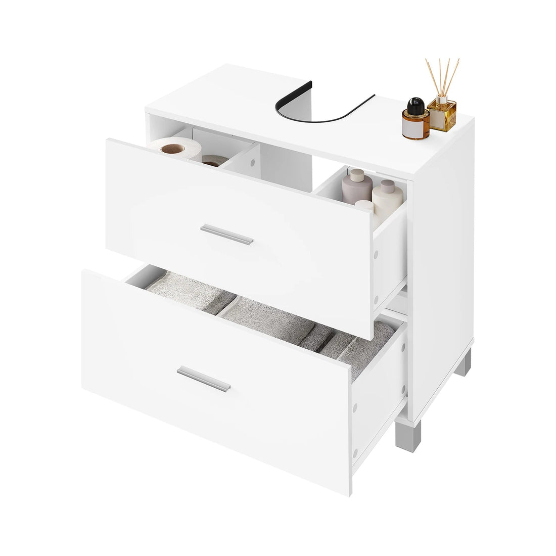 Meuble salle de bain design luxe simple 60x30x60cm - vente privée 14:29White;200007763:201336101