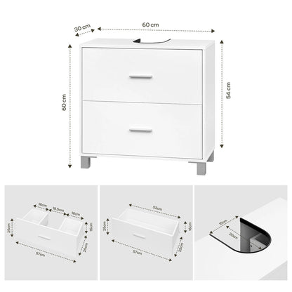 Meuble salle de bain design luxe simple 60x30x60cm - vente privée 14:29White;200007763:201336101