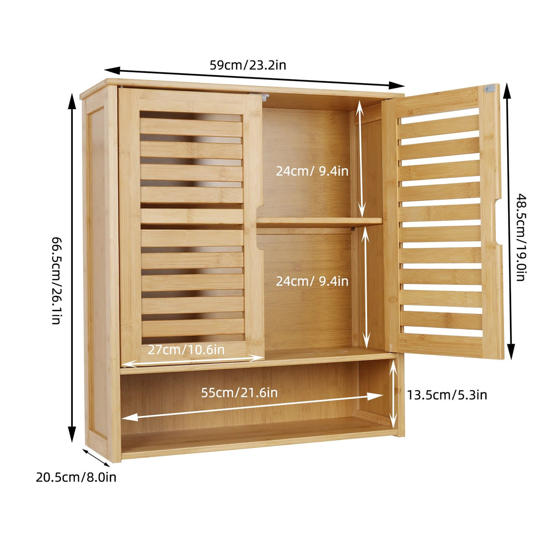 Meuble salle de bain en bambou mural - vente privée 14:29Wood;200007763:201336101