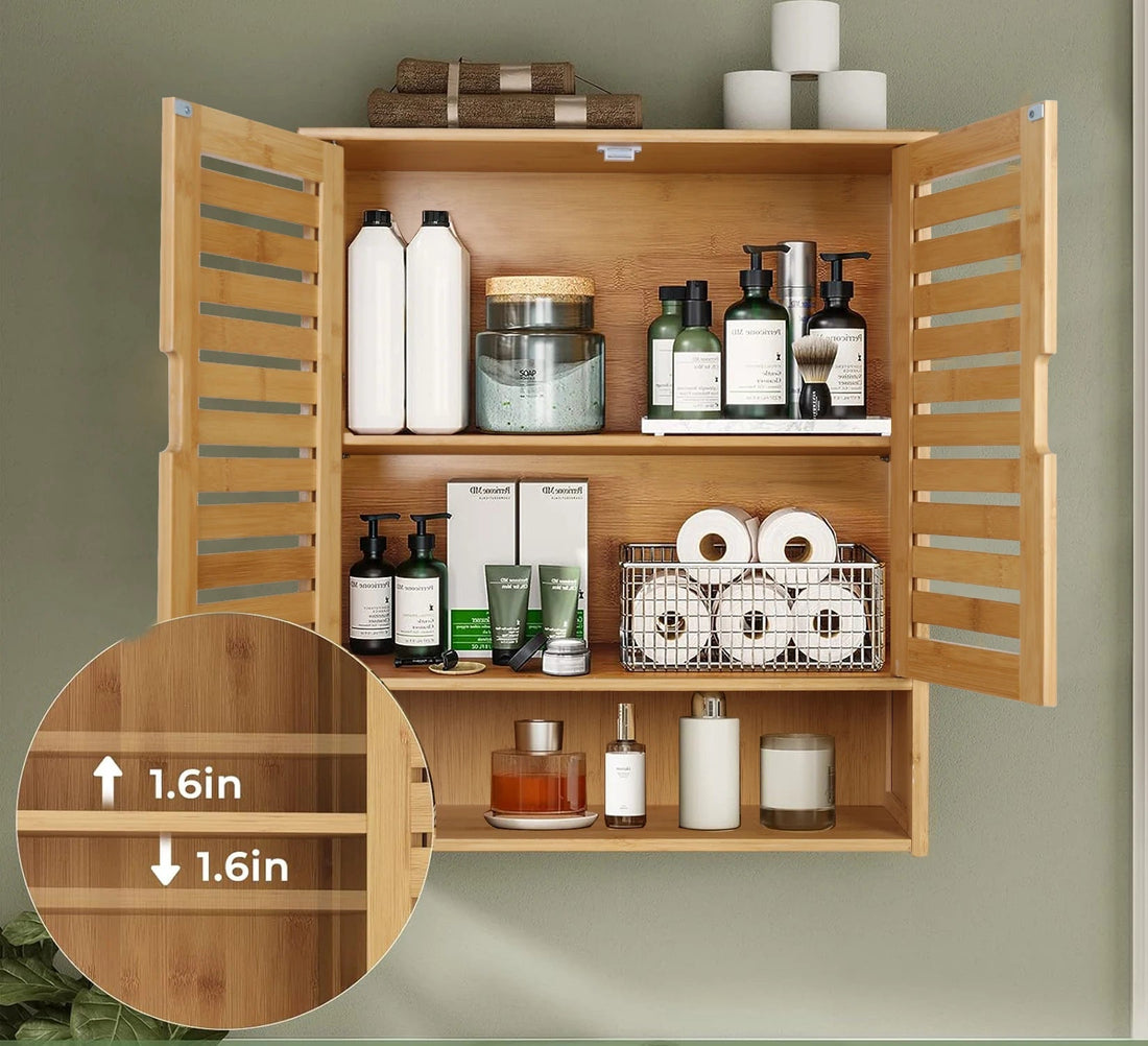 Meuble salle de bain en bambou mural - vente privée 14:29Wood;200007763:201336101