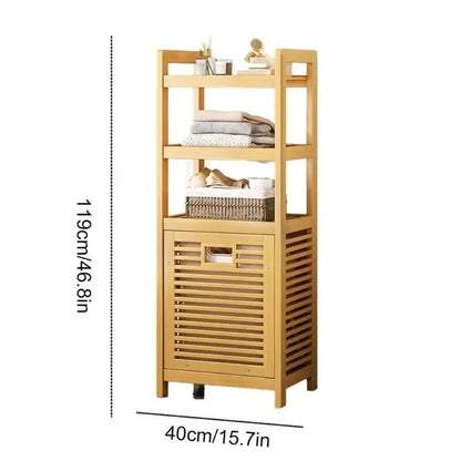 Meuble salle de bain en bois bambou multifonction - vente privée 14:104 Tier-40cm