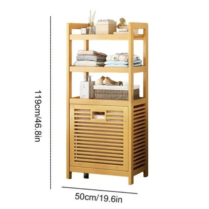 Meuble salle de bain en bois bambou multifonction - vente privée 14:2000029844 Tier-50cm