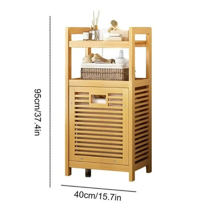 Meuble salle de bain en bois bambou multifonction - vente privée 14:293 Tier-40cm