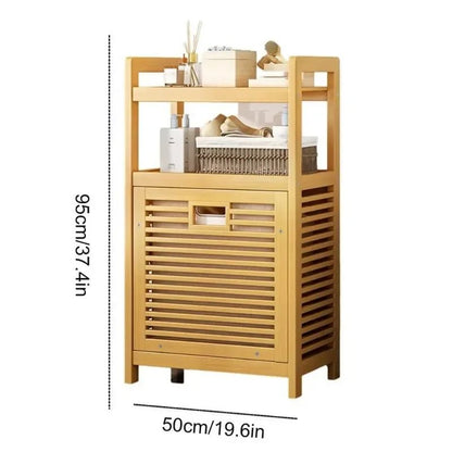 Meuble salle de bain en bois bambou multifonction - vente privée 14:3663 Tier-50cm