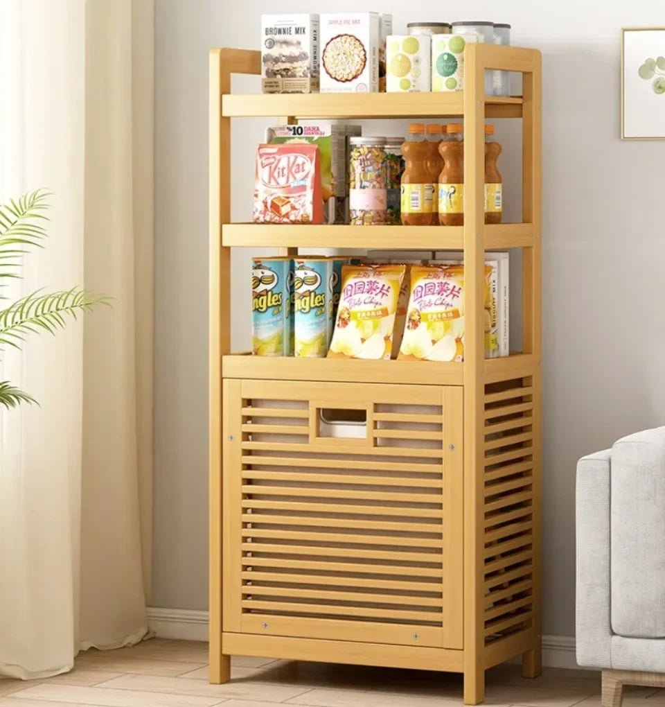 Meuble salle de bain en bois bambou multifonction - vente privée 14:3663 Tier-50cm
