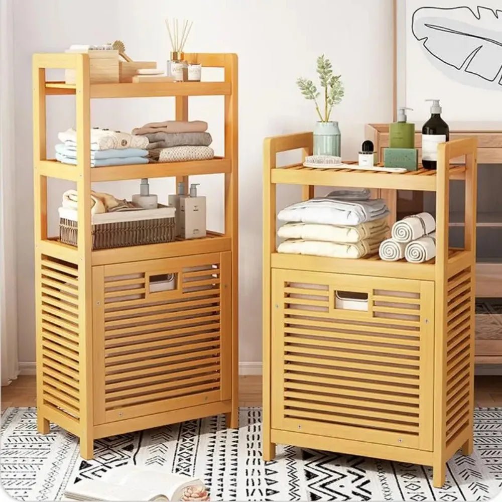 Meuble salle de bain en bois bambou multifonction - vente privée 14:3663 Tier-50cm