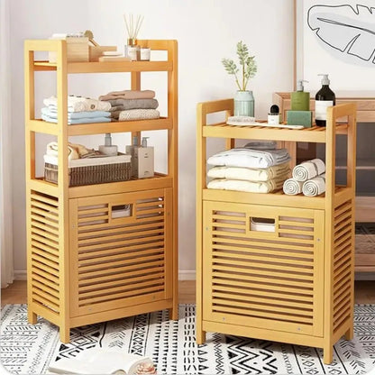 Meuble salle de bain en bois bambou multifonction - vente privée 14:3663 Tier-50cm
