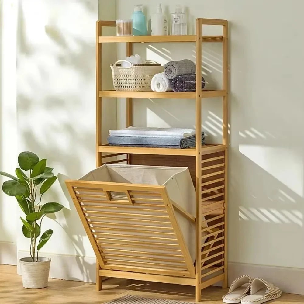 Meuble salle de bain en bois bambou multifonction - vente privée 14:3663 Tier-50cm