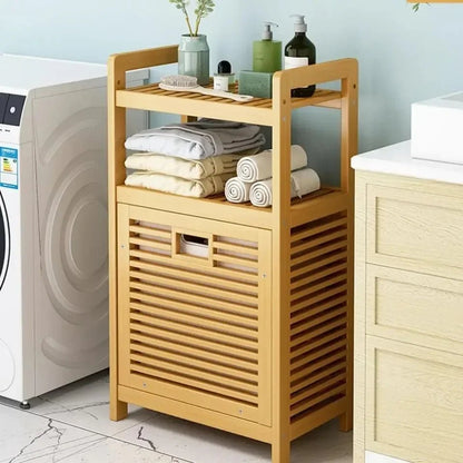 Meuble salle de bain en bois bambou multifonction - vente privée 14:3663 Tier-50cm