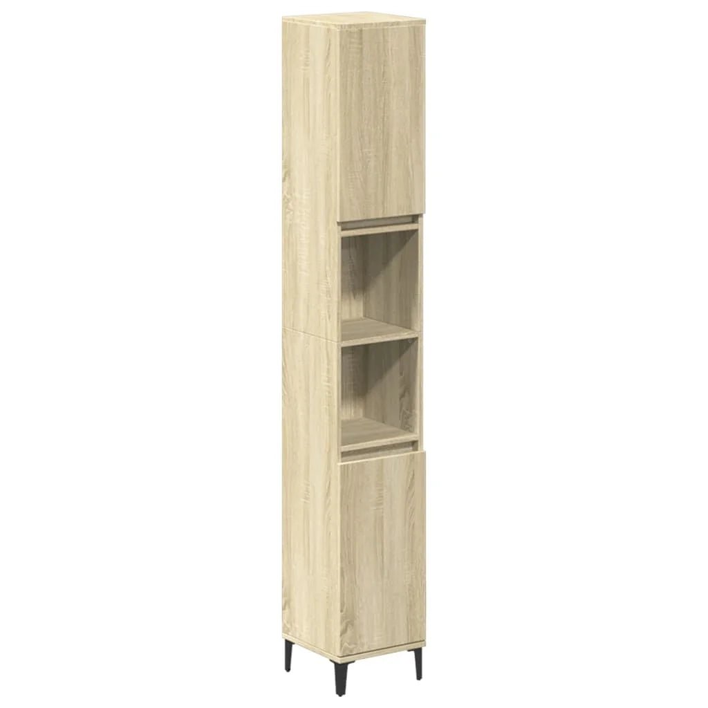 Meuble salle de bain en bois d'ingénierie ensemble de 3 pièces - vente privée 14:496;200007763:201336343