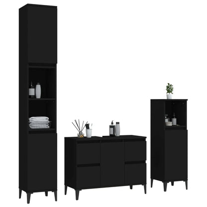 Meuble salle de bain en bois d'ingénierie ensemble de 3 pièces - vente privée 14:496;200007763:201336343