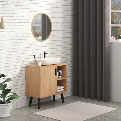 Meuble salle de bain en bois moderne 60x30x60.5cm - vente privée 14:29black light oak;200007763:201336101