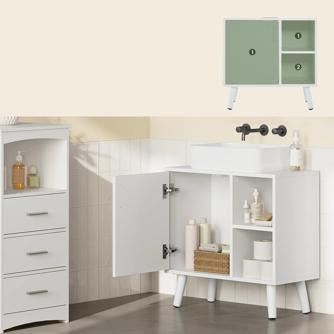 Meuble salle de bain en bois moderne 60x30x60.5cm - vente privée 14:29black light oak;200007763:201336101