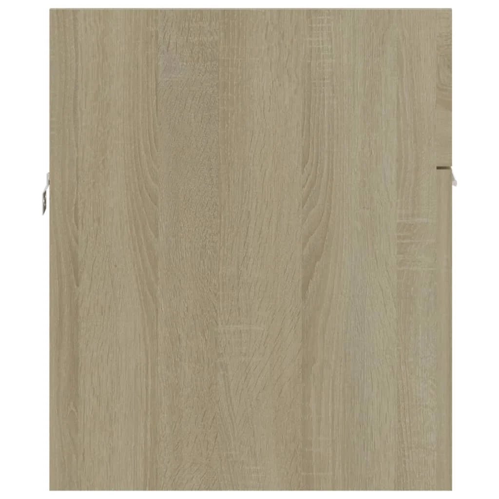 Meuble salle de bain en chêne bois d'ingénierie 90x38.5x46 cm - vente privée 200007763:201336343