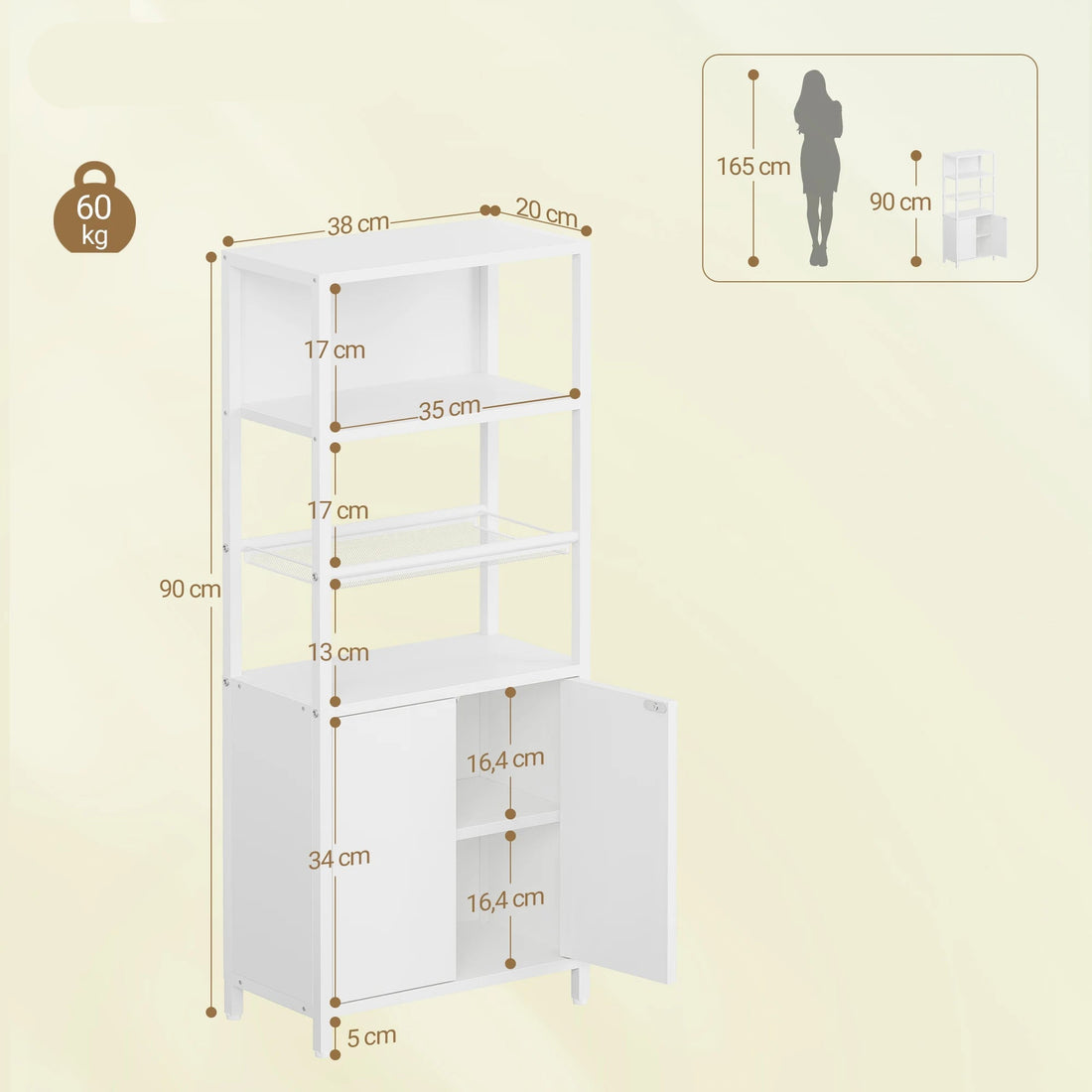 Meuble salle de bain en maille métallique ventilée - vente privée 14:29;200007763:201336101