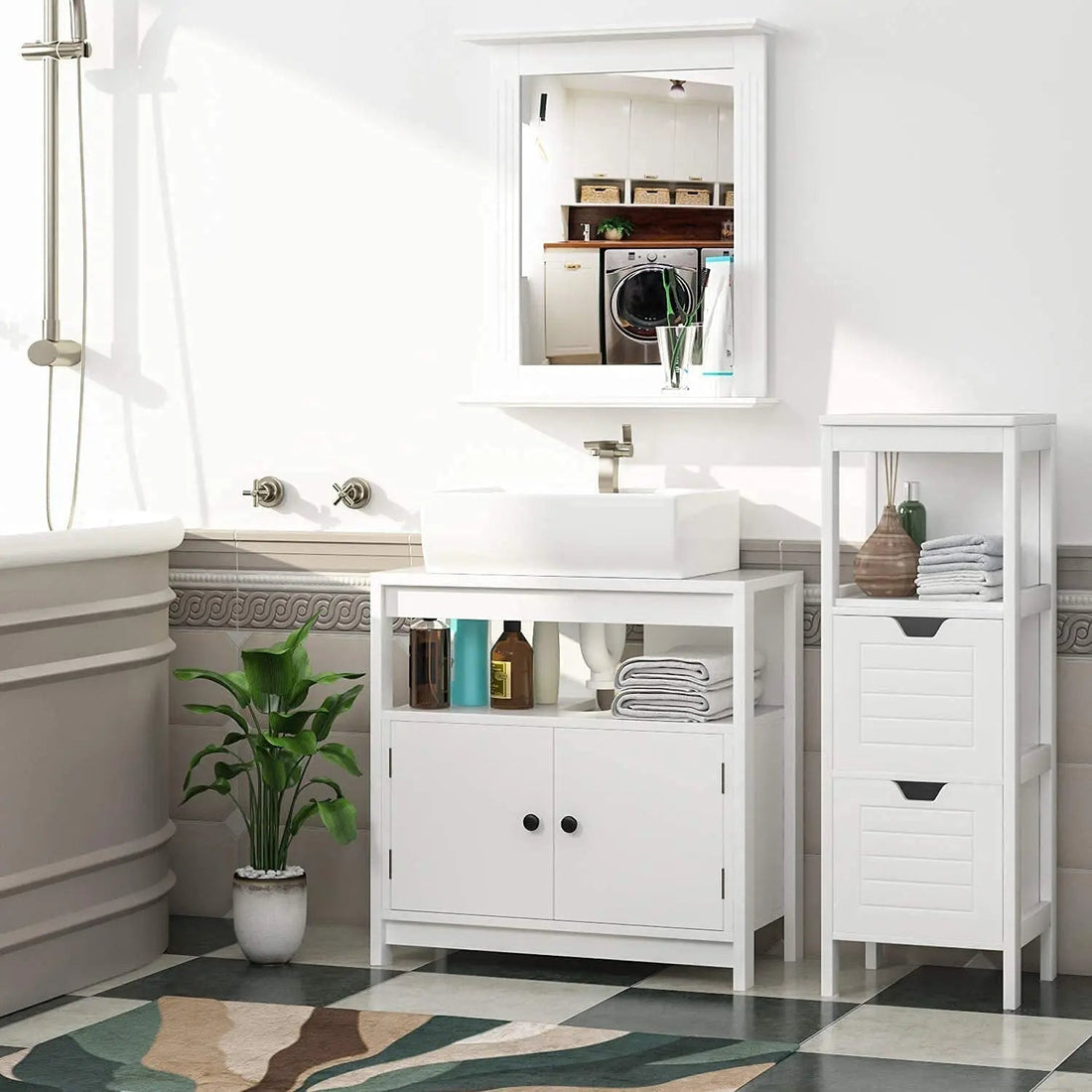 Meuble salle de bain et lavabo - 60x30x60cm - vente privée 200007763:201336101