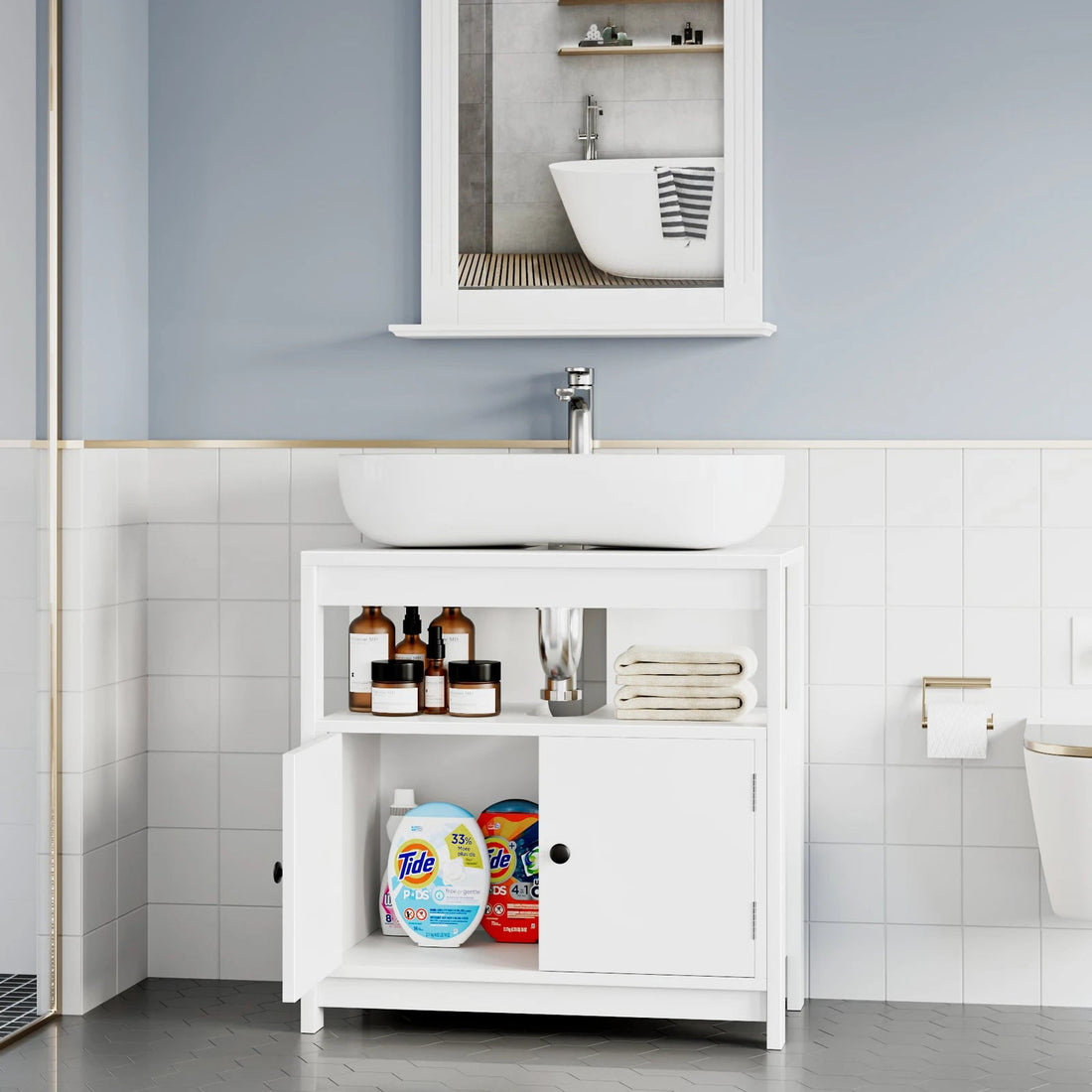 Meuble salle de bain et lavabo - 60x30x60cm - vente privée 200007763:201336101