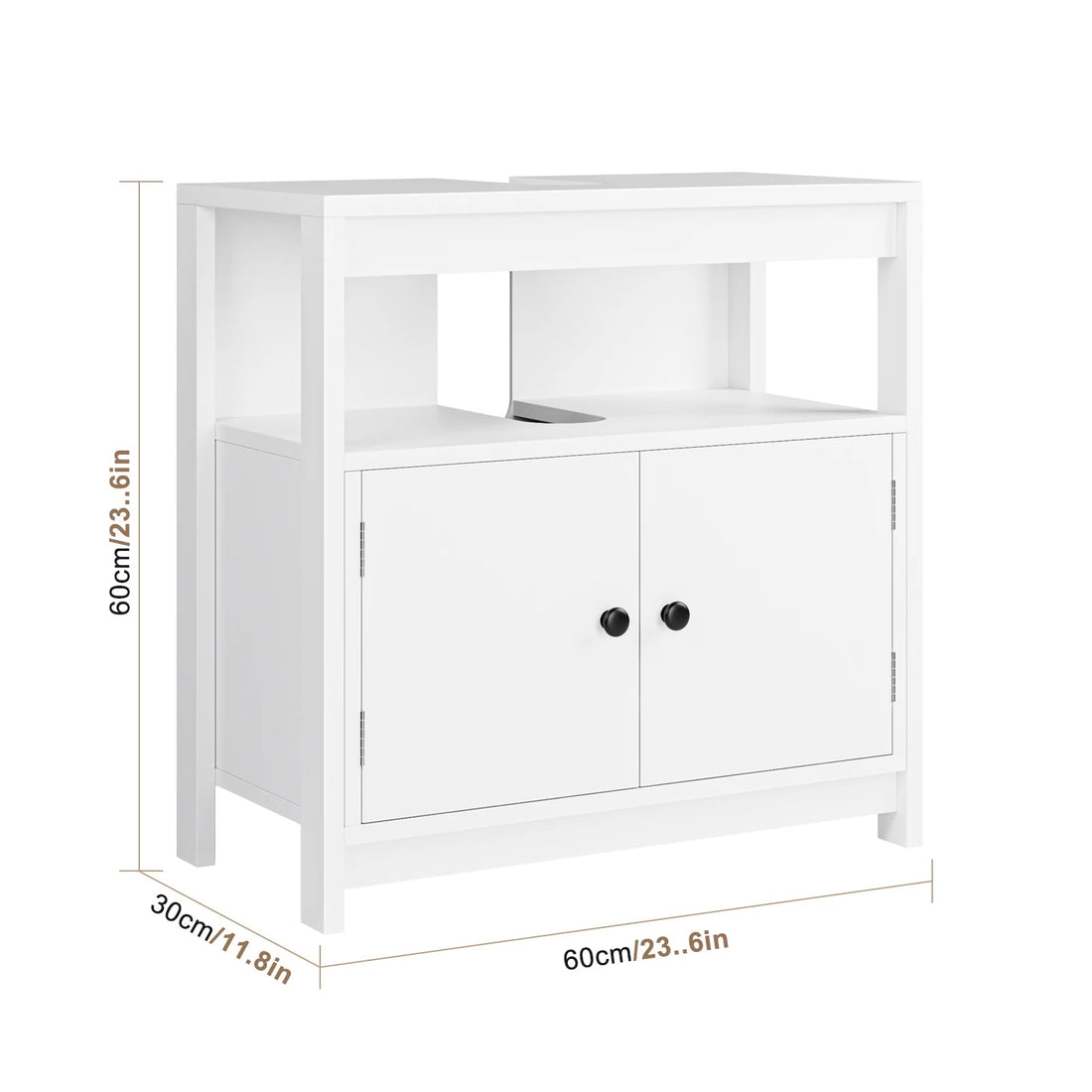 Meuble salle de bain et lavabo - 60x30x60cm - vente privée 200007763:201336101