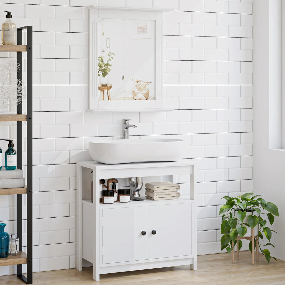 Meuble salle de bain et lavabo - 60x30x60cm - vente privée 200007763:201336101