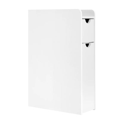 Meuble salle de bain étroit blanc - 19x45x70cm - vente privée 14:29;200007763:201336101