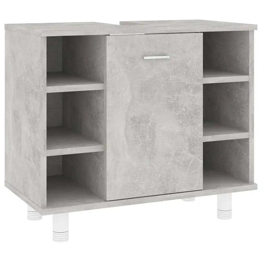 Meuble salle de bain gris béton en bois - vente privée 200007763:201336343