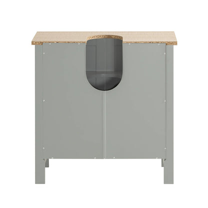 Meuble salle de bain gris sur pieds 60x60x30cm - vente privée 14:200006151;200007763:201336101