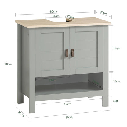 Meuble salle de bain gris sur pieds 60x60x30cm - vente privée 14:200006151;200007763:201336101