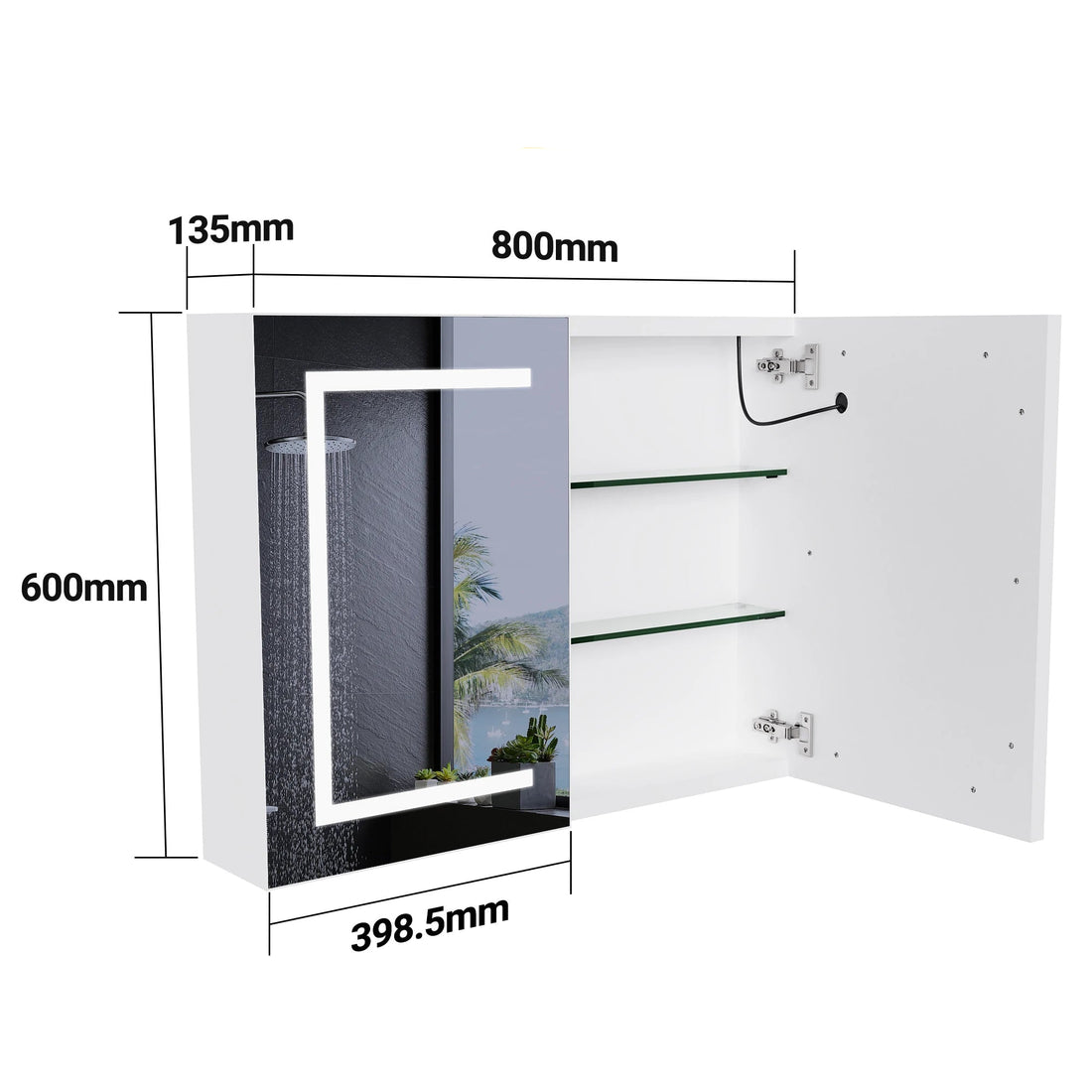 Meuble salle de bain miroir et interrupteur tactile moderne - vente privée 14:29Single Door;200007763:201336101