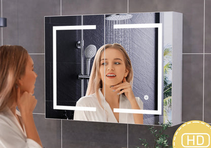 Meuble salle de bain miroir et interrupteur tactile moderne - vente privée 14:29Single Door;200007763:201336101