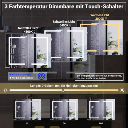 Meuble salle de bain miroir et interrupteur tactile moderne - vente privée 14:29Single Door;200007763:201336101