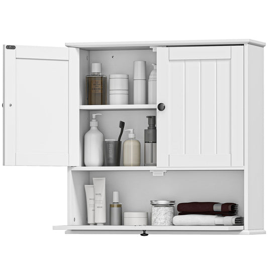 Meuble salle de bain mural rustique blanc 60X19.5X60 cm - vente privée 14:29;200007763:201336104