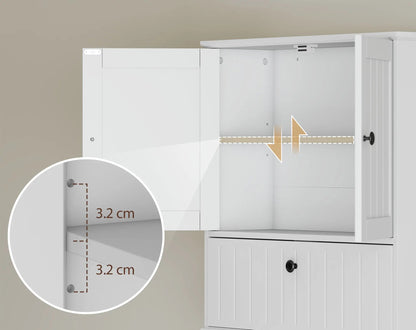 Meuble salle de bain mural rustique blanc 60X19.5X60 cm - vente privée 14:29;200007763:201336104