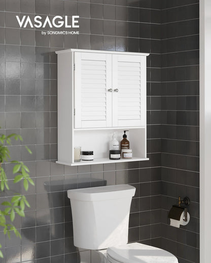Meuble salle de bain murale blanc avec 2 portes - vente privée 14:29;200007763:201336101