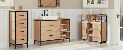 Meuble salle de bain original simple 70x70x20cm - vente privée 14:366Light Oak;200007763:201336101