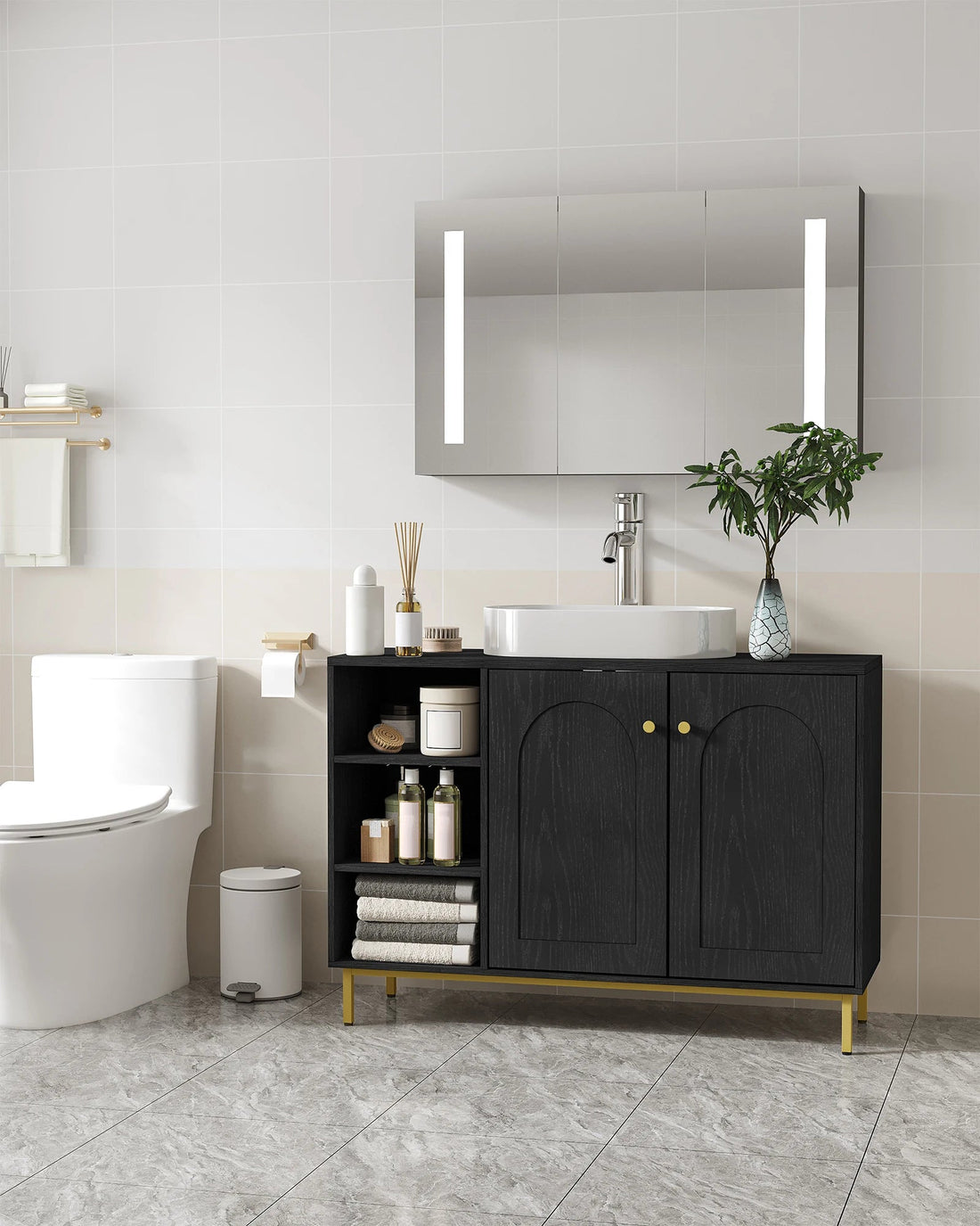 Meuble salle de bain poser au sol 30 x 90 x 63 cm - vente privée 14:29;200007763:201336101