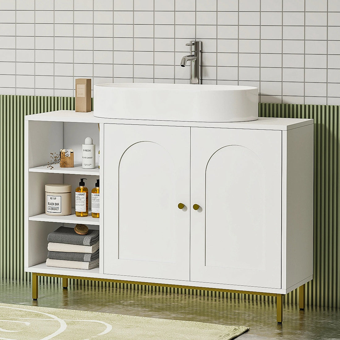 Meuble salle de bain poser au sol 30 x 90 x 63 cm - vente privée 14:29;200007763:201336101