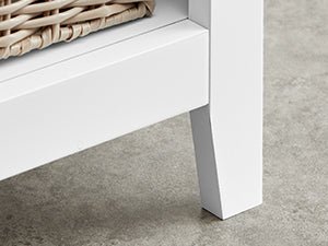 Meuble salle de bain sans vasque emplacement panier - 30 x 60 x 80 cm - vente privée 14:29Blanc Nuage;200007763:201336342