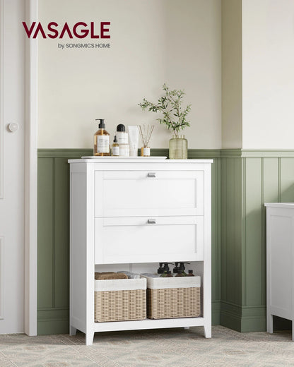 Meuble salle de bain sans vasque emplacement panier - 30 x 60 x 80 cm - vente privée 14:29Blanc Nuage;200007763:201336342