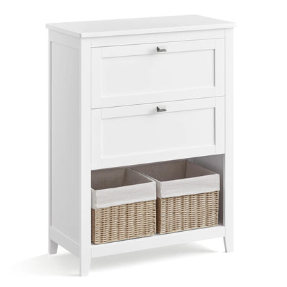 Meuble salle de bain sans vasque emplacement panier - 30 x 60 x 80 cm - vente privée 14:29Blanc Nuage;200007763:201336342