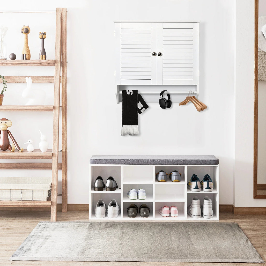 Meuble salle de bain simple blanc 60x23x60cm - vente privée 14:29White;200007763:201336104