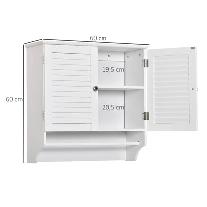 Meuble salle de bain simple blanc 60x23x60cm - vente privée 14:29White;200007763:201336104