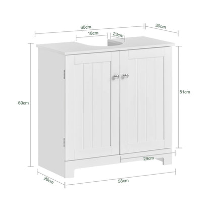 Meuble salle de bain sous évier noir et blanc - 60x60x30cm - vente privée 14:200004890;200007763:201336101